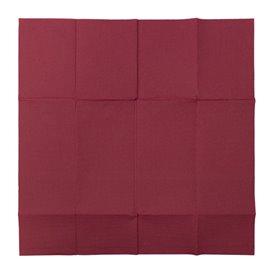 Serviette Kangourou en Papier Molletonnée 40x40cm Bordeaux (30 Utés)