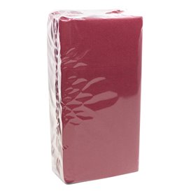 Serviette Kangourou en Papier Molletonnée 40x40cm Bordeaux (30 Utés)