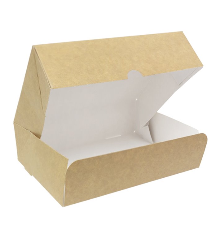 Boîte Pâtissière en Carton Kraft 18,2x13,6x5,2cm 500g (20 Utés) Boîte Pâtissière en Carton Kraft 18,2x13,6x5,2cm 500g (20 Utés)