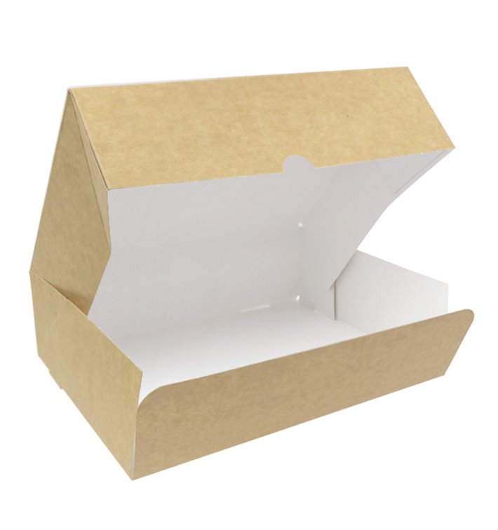 Boîte Pâtissière en Carton Kraft 20,4x15,8x6cm 1kg (20 Utés) Boîte Pâtissière en Carton Kraft 20,4x15,8x6cm 1kg (20 Utés)