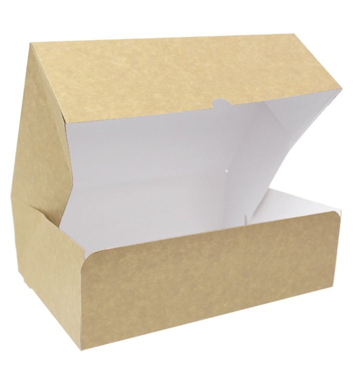 Boîte Pâtissière en Carton Kraft 25,8x18,9x8cm 2kg (20 Utés) Boîte Pâtissière en Carton Kraft 25,8x18,9x8cm 2kg (20 Utés)
