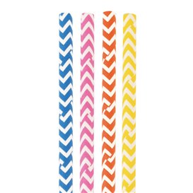 Paille Droite Papier Couleurs Ø8mm 40cm (50 Utés)