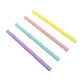Paille Droite Papier Couleurs Ø1,2cm 20cm (50 Utés)