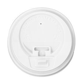 Couvercle Perforé Plastique PS Blanc Ø8,0cm (100 Unités)