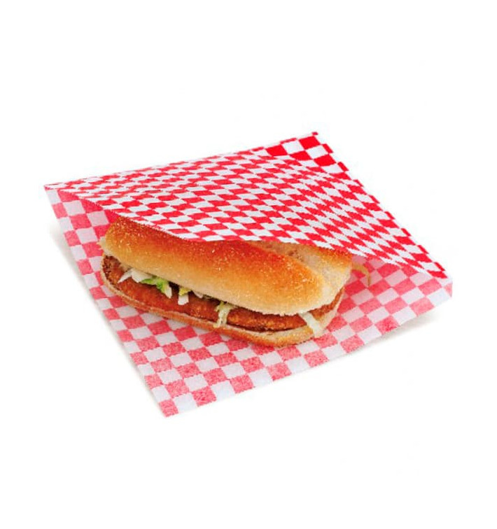 Sachet Ingraissable Ouverture latérale Rouge 16x16,5cm Sachet Ingraissable Ouverture latérale Rouge 16x16,5cm