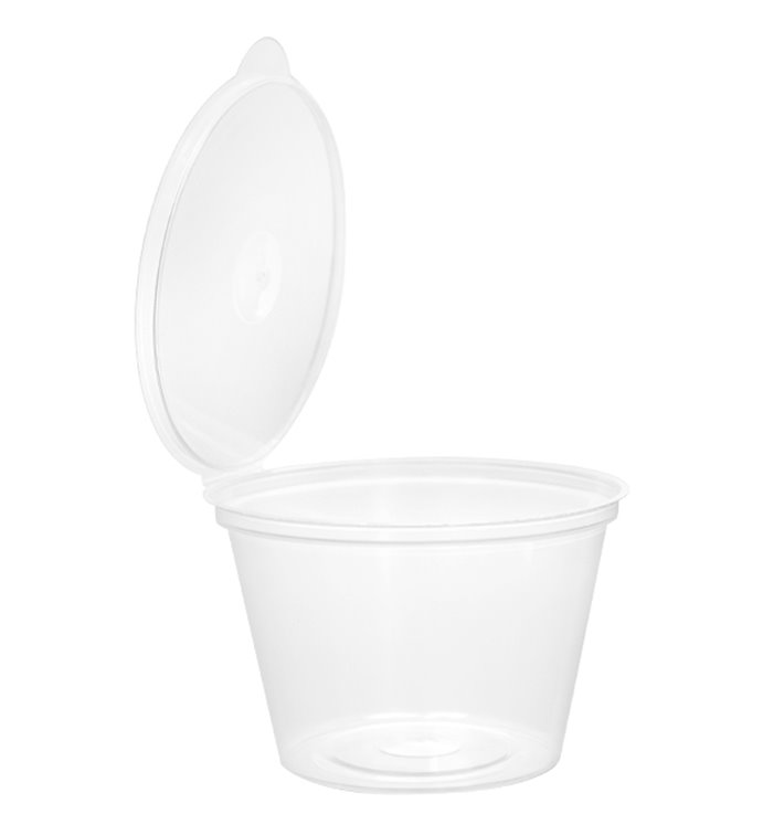 Pot Rond avec charnière APET Transparent 125ml (405 Utés) Pot Rond avec charnière APET Transparent 125ml (405 Utés)