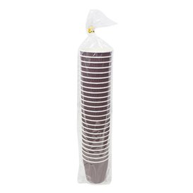 Gobelet Carton 9Oz/270ml Ondulé Kraft Ø8cm (25 Utés)