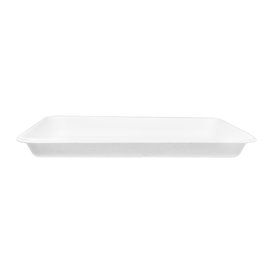 Plateau en Canne à Sucre Blanc 22,5x16cm (50 Utés)