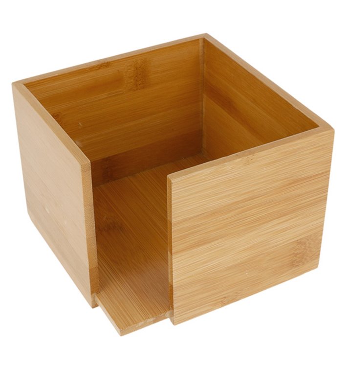 Porte-serviettes Cocktail en Bambou 13,5x13,5x10cm (1 Uté) Porte-serviettes Cocktail en Bambou 13,5x13,5x10cm (1 Uté)