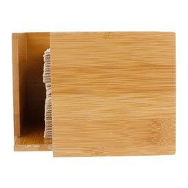 Porte-serviettes Cocktail en Bambou 13,5x13,5x10cm (1 Uté)