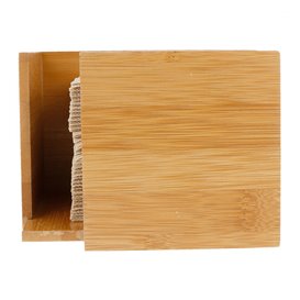 Porte-serviettes Cocktail en Bambou 13,5x13,5x10cm (12 Utés)