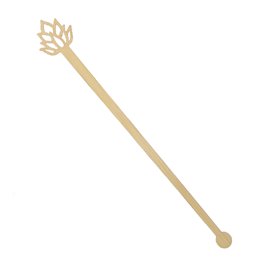 Agitateur en Bambou en forme de Fleur de Lotus 14cm (50 Utés)