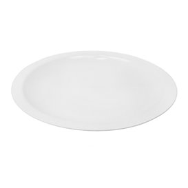 Assiette Dure Réutilisable Plate Blanc PP Ø18,5cm (600 Utés)