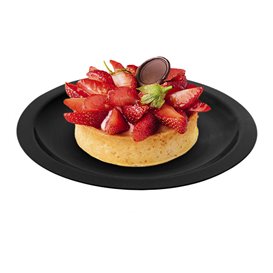 Assiette Dure Réutilisable Plate Noir PP Ø18,5cm (25 Utés)