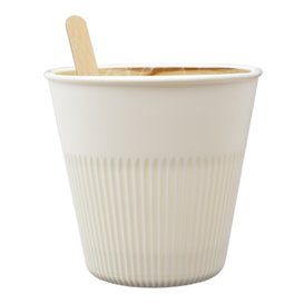 Gobelet Réutilisable et Durable en PP Crème 230ml Ø9,6cm (5 Unités)