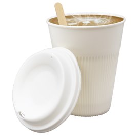 Couvercle Réutilisable en PP Crème pour Gobelet Ø9,6cm (100 Utés)