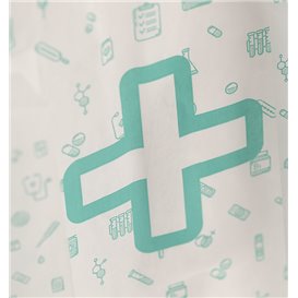 Sac Papier Blanc Pharmacie 14+7x27cm (1000 Utés)