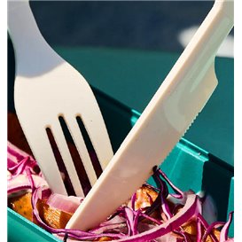 Couteau Réutilisable Durable PP Crème 18,9cm (50 Utés)