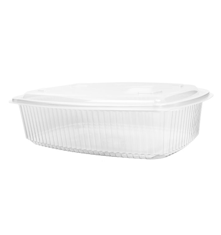 Barquette à Couvercle Charnière en Relief PP 1500ml (25 Utés) Barquette à Couvercle Charnière en Relief PP 1500ml (25 Utés)