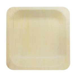 Assiette Carrée en Bois 10,5x10,5cm (25 Utés)