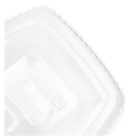 Barquette à Couvercle Charnière en Relief PP 1500ml (25 Utés)