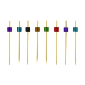 Brochettes en Bambou Cube Couleurs 7cm (1.200 Utés)