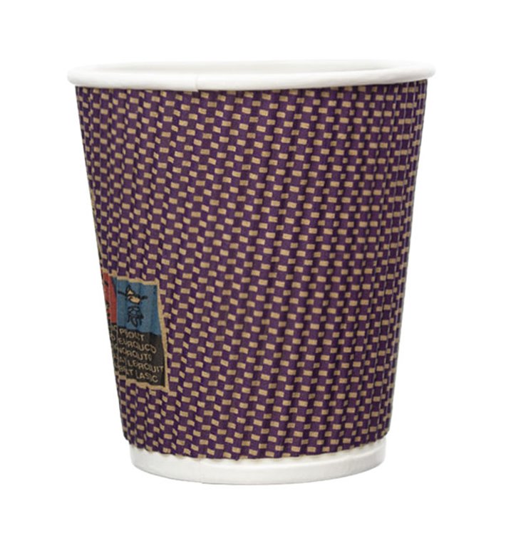 Gobelet Carton 9Oz/270ml Ondulé Kraft Ø8cm (25 Utés) Gobelet Carton 9Oz/270ml Ondulé Kraft Ø8cm (25 Utés)