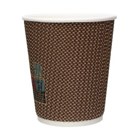 Gobelet Carton 9Oz/270ml Ondulé Kraft Ø8cm (25 Utés)