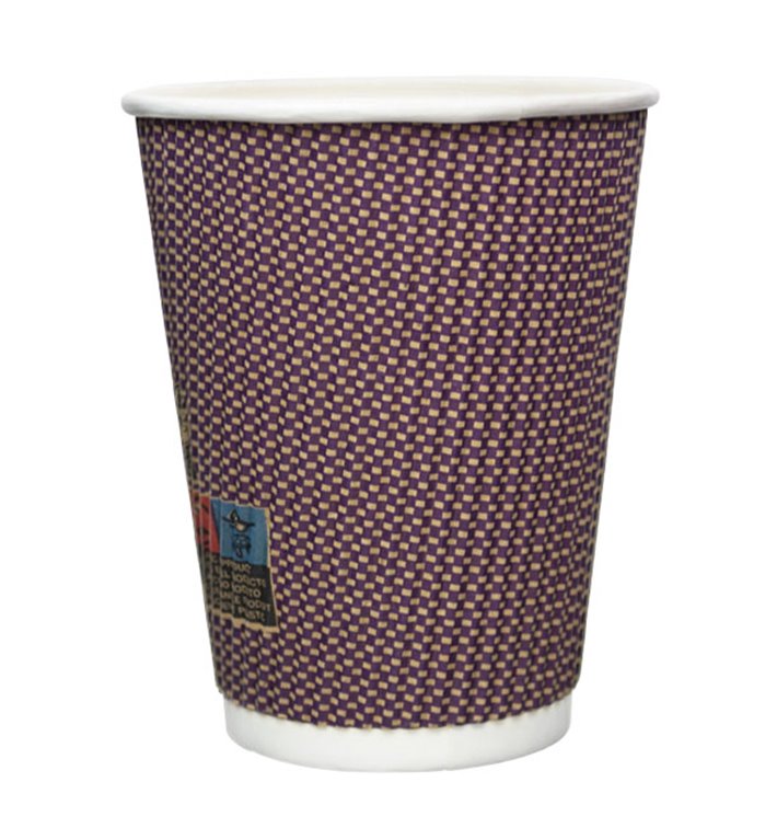 Gobelet Carton 9Oz/270ml Ondulé Kraft Ø8cm (25 Utés) Gobelet Carton 9Oz/270ml Ondulé Kraft Ø8cm (25 Utés)