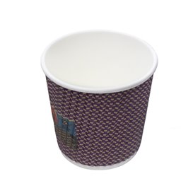 Gobelet Carton 9Oz/270ml Ondulé Kraft Ø8cm (25 Utés)