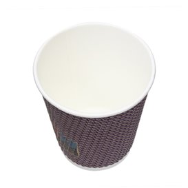 Gobelet Carton 9Oz/270ml Ondulé Kraft Ø8cm (25 Utés)