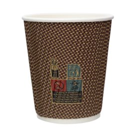 Gobelet Carton 9Oz/270ml Ondulé Kraft Ø8cm (25 Utés)