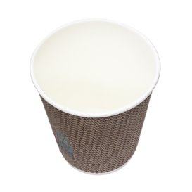 Gobelet Carton 9Oz/270ml Ondulé Kraft Ø8cm (1050 Utés)