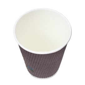 Gobelet Carton 9Oz/270ml Ondulé Kraft Ø8cm (1050 Utés)