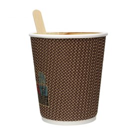 Gobelet Carton 9Oz/270ml Ondulé Kraft Ø8cm (25 Utés)