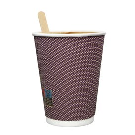 Gobelet Carton 9Oz/270ml Ondulé Kraft Ø8cm (25 Utés)