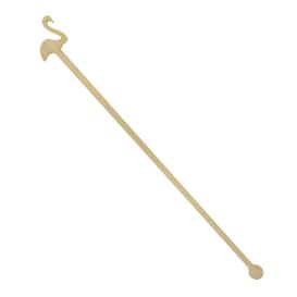 Agitateur à Boissons en Bambou Flamant Rose 18cm (50 Utés)