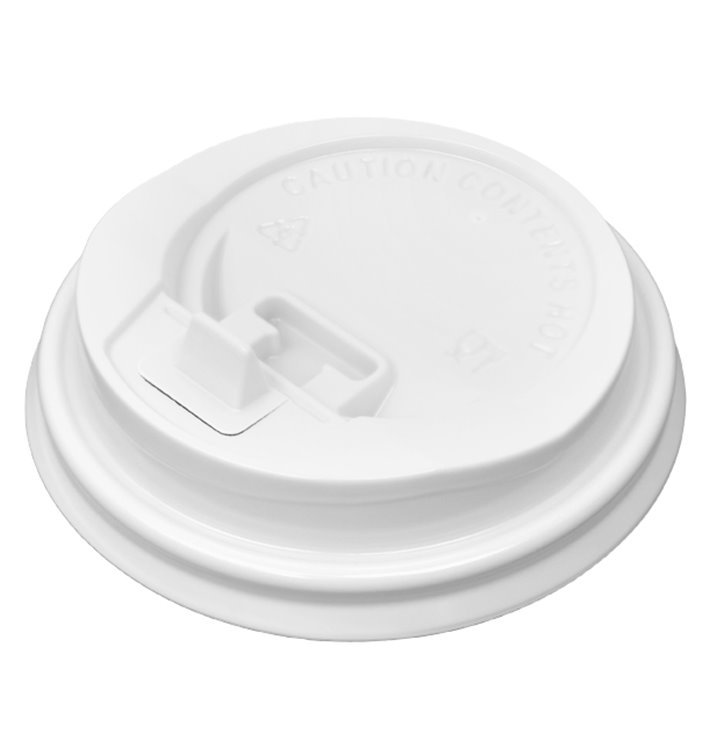 Couvercle Perforé pour Gobelet Carton 7Oz Blanc Ø7,2cm (50 Utés)