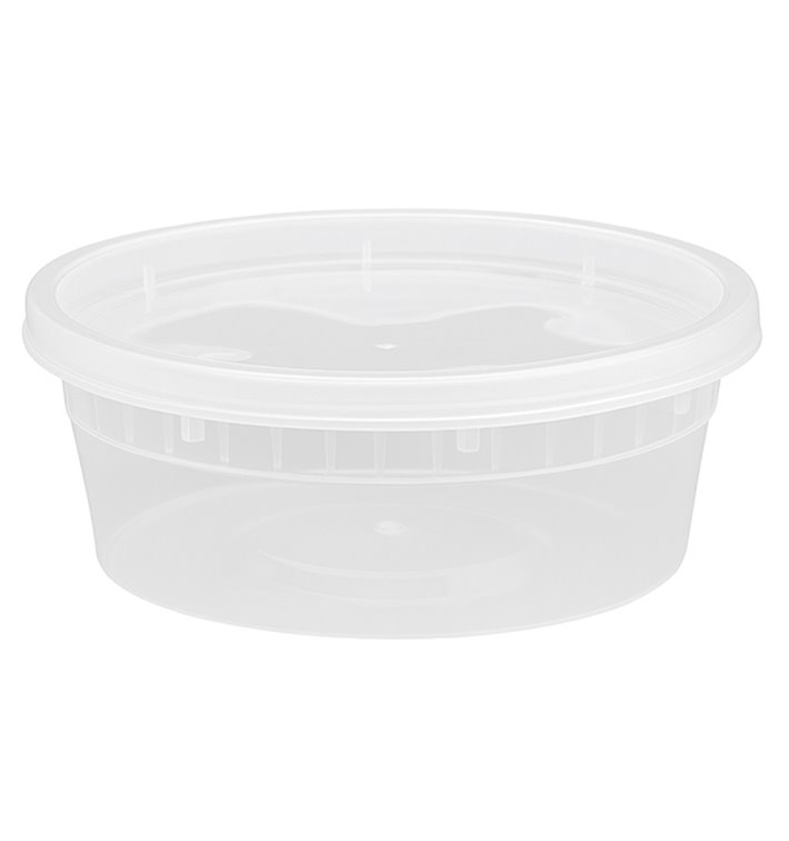 Pot en Plastique PP “Deli Range” Transparent avec Couvercle 240ml (240 Utés) Pot en Plastique PP “Deli Range” Transparent avec Couvercle 240ml (240 Utés)