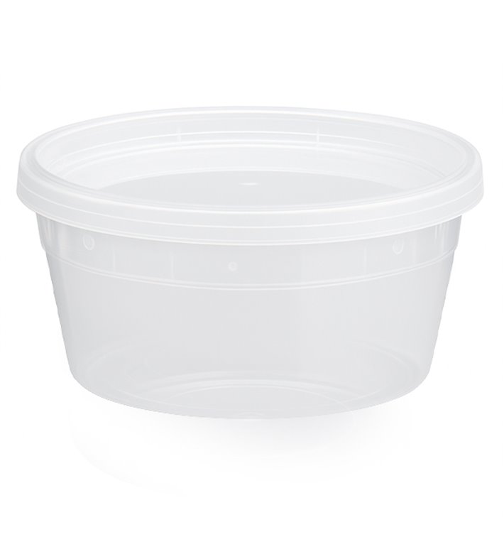 Pot en Plastique PP “Deli Range” Transparent avec Couvercle 360ml (40 Utés) Pot en Plastique PP “Deli Range” Transparent avec Couvercle 360ml (40 Utés)
