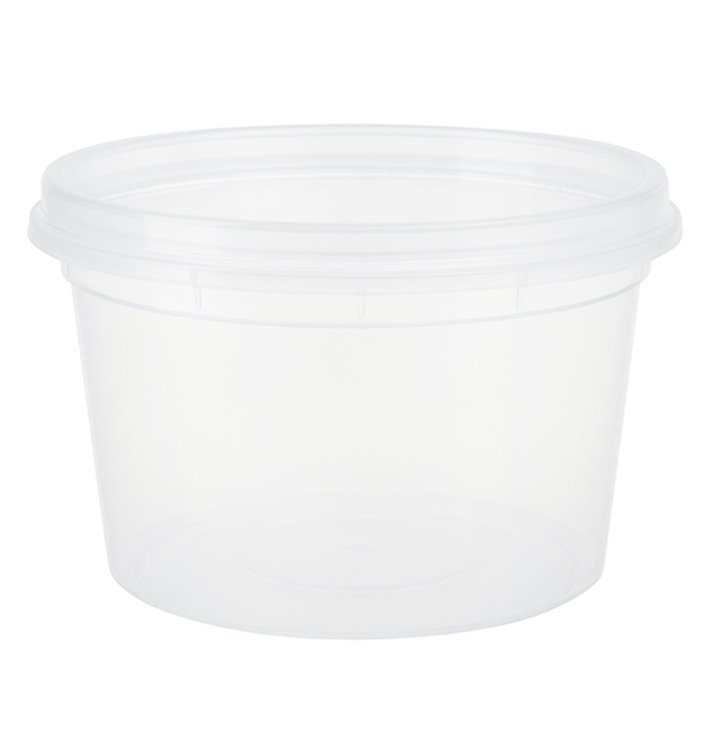 Pot en Plastique PP “Deli Range” Transparent avec Couvercle 480ml (240 Utés)