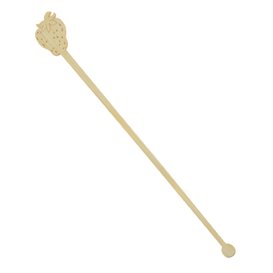 Agitateur à Boissons en Bambou Fraise 18cm (50 Utés)