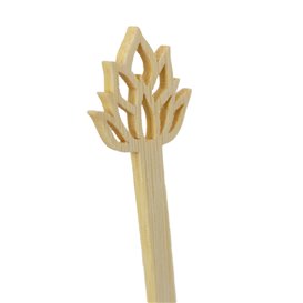 Agitateur à Boissons en Bambou Lotus Blossom 14cm (600 Utés)