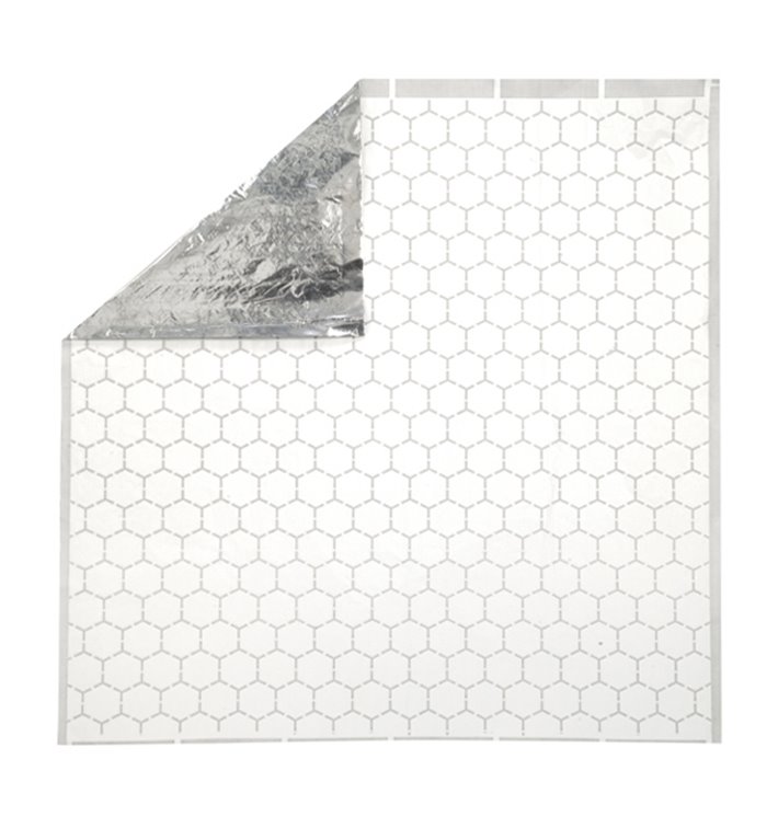 Papier d'Aluminium Sulfurisé Argenté 41*41cm (500 Uds) Papier d'Aluminium Sulfurisé Argenté 41*41cm (500 Uds)