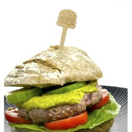 Brochette à Burger en Bambou 12cm (50 Utés)