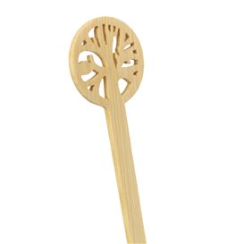 Agitateur à Boissons en Bambou Avec Arbre de Vie 14cm (600 Utés)
