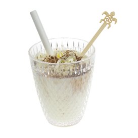 Agitateur à Boissons Turtle en Bambou 14cm (50 Utés)