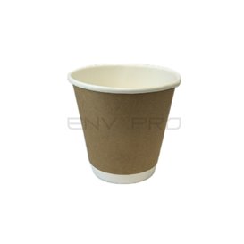 Gobelet Carton 8Oz/240ml Double Paroi Lisse Kraft Ø8cm (500 Unités)