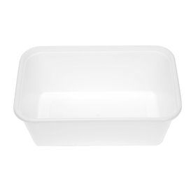 Barquette en Plastique PP Blanche 750ml 17x11,5x6,4cm (25 Utés)