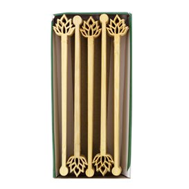 Agitateur à Boissons en Bambou Lotus Blossom 14cm (600 Utés)